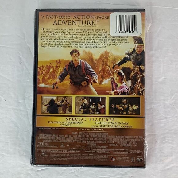 New! UNIVERSAL The Mummy Tomb of the Dragon DVD - Picture 3 of 3